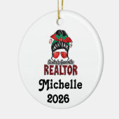 Santa's Favorite Realtor Keramisch Ornament (Links)
