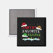 Santa's Favorite Referee Fun Christmas  Magneet (Voorkant / Achterkant)