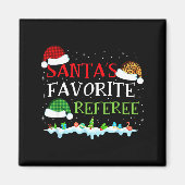 Santa's Favorite Referee Fun Christmas  Magneet (Voorkant)