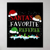 Santa's Favorite Referee Fun Christmas  Poster (Voorkant)