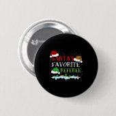 Santa's Favorite Referee Fun Christmas  Ronde Button 5,7 Cm (Voorkant /achterkant)