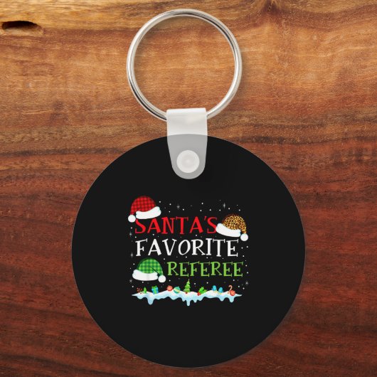 Santa's Favorite Referee Fun Christmas  Sleutelhanger (Voorkant)