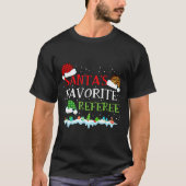 Santa's Favorite Referee Fun Christmas  T-shirt (Voorkant)