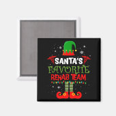 Santa's Favorite Rehab Team Elf Physical Therapy C Magneet (Voorkant / Achterkant)