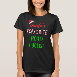 Santas Favorite Road Cyclist Funny Cycling Chris T-shirt