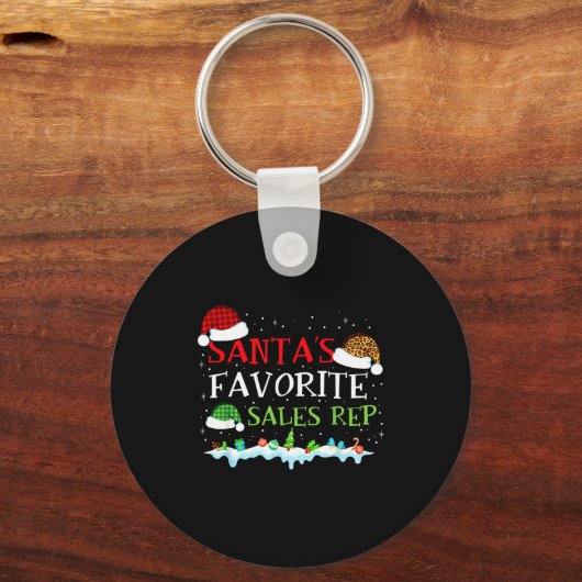 Santa's Favorite S Rep Fun Christmas  Sleutelhanger (Voorkant)
