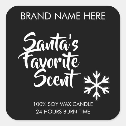 Santa's Favorite Scent | Modern Candle Labels (Voorkant)