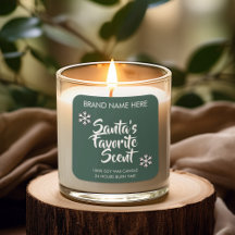 Santa's Favorite Scent | Modern Candle Labels
