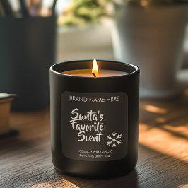 Santa's Favorite Scent | Modern Candle Labels