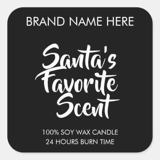 Santa's Favorite Scent | Modern Candle Labels (Voorkant)