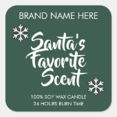 Santa's Favorite Scent | Modern Candle Labels (Voorkant)