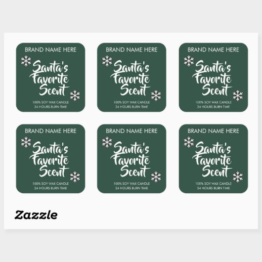 Santa's Favorite Scent | Modern Candle Labels (Vel)