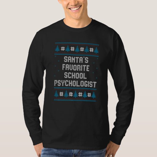 Santas Favorite School Psychologist   Christmas T-shirt (Voorkant)