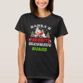 Santa's Favorite Security Guard Funny Christmas Gi T-shirt (Voorkant)