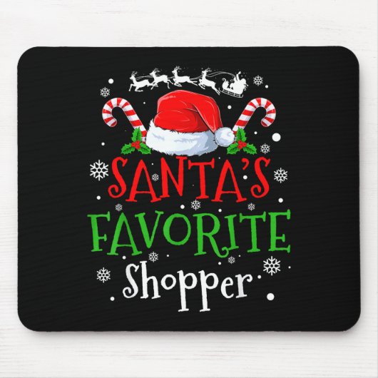 Santa's Favorite Shopper Christmas Party Muismat (Voorkant)