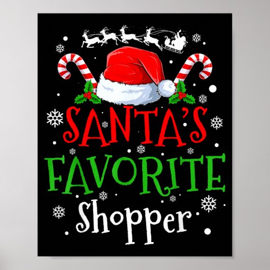 Santa's Favorite Shopper Christmas Party  Poster (Voorkant)