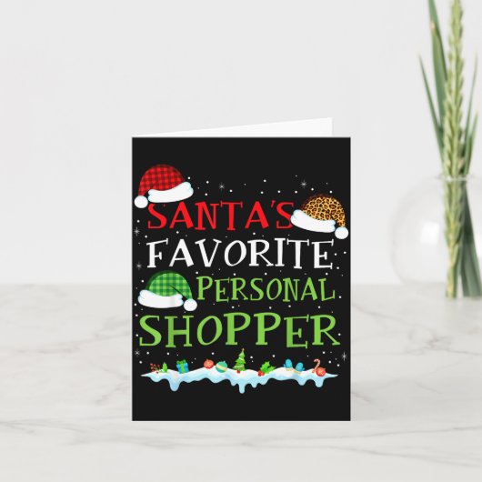 Santa's Favorite Shopper Fun Christmas Consultant  Kaart (Voorkant)