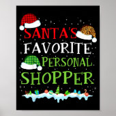 Santa's Favorite Shopper Fun Christmas Consultant  Poster (Voorkant)