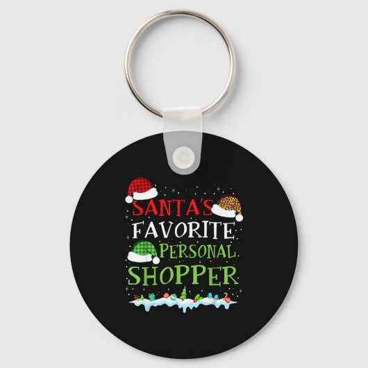 Santa's Favorite Shopper Fun Christmas Consultant  Sleutelhanger (Voorkant)