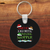 Santa's Favorite Shopper Fun Christmas Consultant  Sleutelhanger (Voorkant)