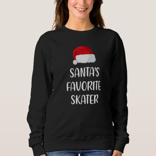 Santas Favorite Skater Christmas Figure Skating Trui (Voorkant)