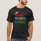 Santas Favorite Ski Jumper Funny Ski Jumping Chr T-shirt (Voorkant)