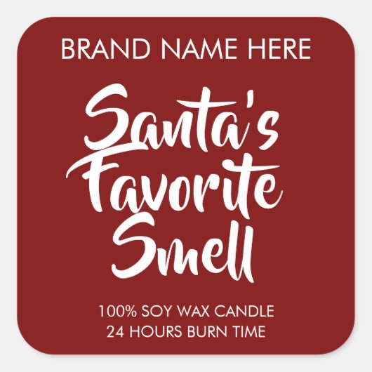 Santa's Favorite Smell Candle Labels (Voorkant)