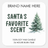 Santa's Favorite Smell | Modern Candle Labels (Voorkant)