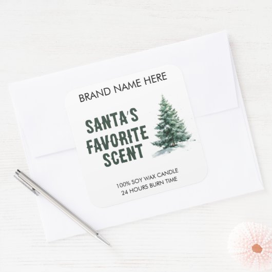Santa's Favorite Smell | Modern Candle Labels (Envelop)