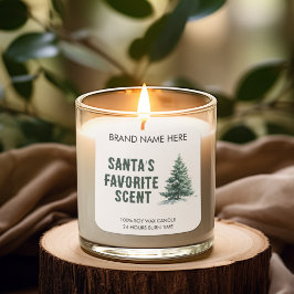 Santa's Favorite Smell | Modern Candle Labels