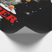 Santa's Favorite Soccer Player Christmas Pajama Cadeaupapier (Hoek)