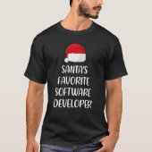 Santas Favorite Software Developer Christmas Xmas  T-shirt (Voorkant)