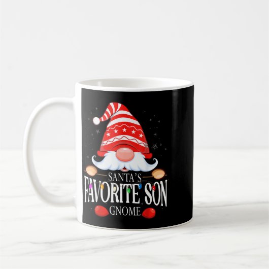Santa's Favorite Son Gnome Matching Christmas Paja Koffiemok (Links)