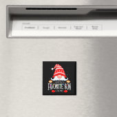 Santas Favorite Son Gnome Matching Christmas Paja Magneet (Insitu (Vaatwasser))