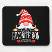 Santa's Favorite Son Gnome Matching Christmas Paja Muismat (Voorkant)