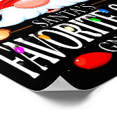 Santas Favorite Son Gnome Matching Christmas Paja Poster (Hoek)