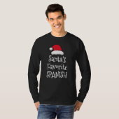 Santas Favorite Spanish   Christmas     Xmas pajam T-shirt (Voorkant volledig)