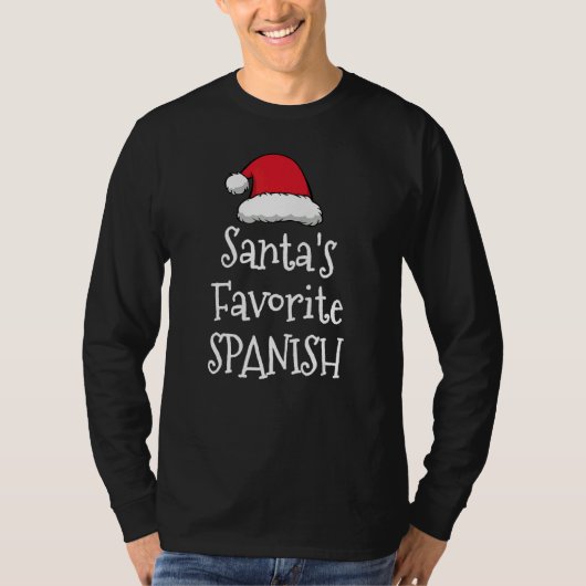 Santas Favorite Spanish   Christmas     Xmas pajam T-shirt (Voorkant)