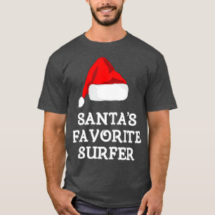 Santas Favorite Surfer Funny kerstcadeSurf T-shirt