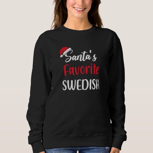 Santas Favorite Swedish Christmas Xmas pajama Trui (Voorkant)