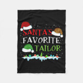 Santa's Favorite Tailor Fun Christmas Alterations  Fleece Deken (Voorkant)