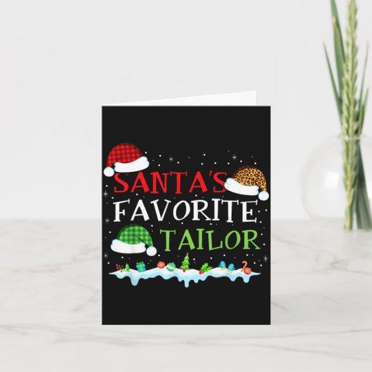 Santa's Favorite Tailor Fun Christmas Alterations  Kaart (Voorkant)