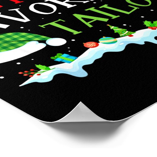 Santa's Favorite Tailor Fun Christmas Alterations  Poster (Hoek)