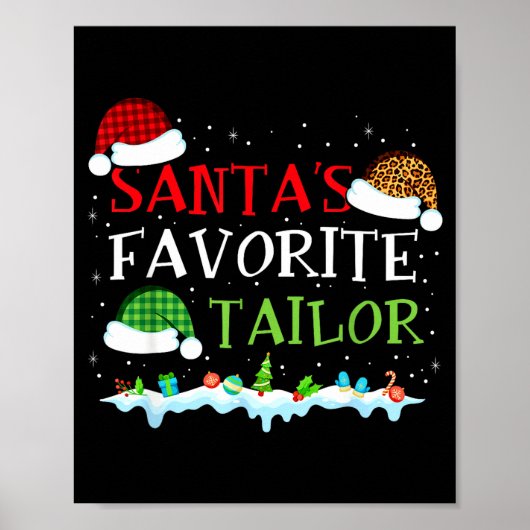 Santa's Favorite Tailor Fun Christmas Alterations  Poster (Voorkant)
