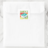 Santa's Favorite Teacher Vierkante Sticker (Tas)