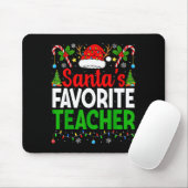 Santa's Favorite Teachers Christmas Funny Christma Muismat (Met muis)