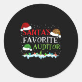 Santa's Favorite Tor Fun Christmas  Ronde Sticker (Voorkant)