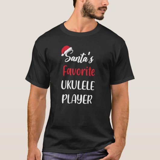 Santas Favorite Ukulele Player   Christmas ukulele T-shirt (Voorkant)