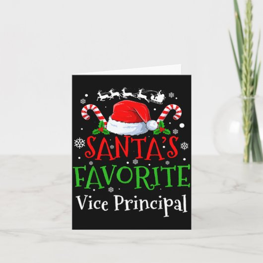 Santa's Favorite Vice Principal Christmas Party  Kaart (Voorkant)