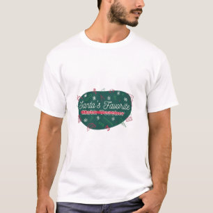 SANTA'S FAVORITE WISKUNDE-TEACHER CHRISTMAS T-SHIRT